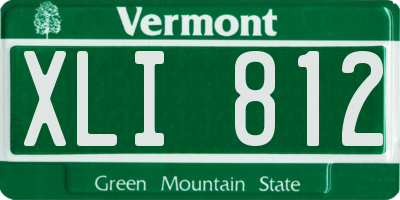 VT license plate XLI812