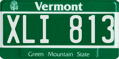VT license plate XLI813