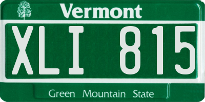 VT license plate XLI815