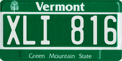 VT license plate XLI816