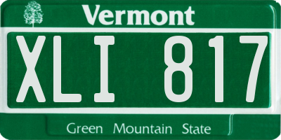 VT license plate XLI817