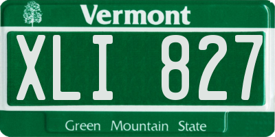 VT license plate XLI827