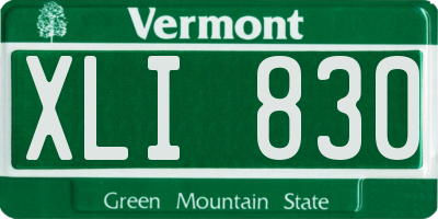 VT license plate XLI830