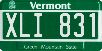 VT license plate XLI831
