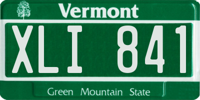 VT license plate XLI841