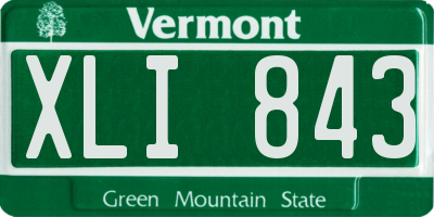 VT license plate XLI843