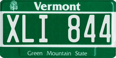 VT license plate XLI844