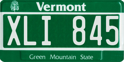 VT license plate XLI845