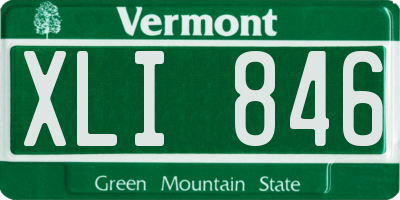 VT license plate XLI846