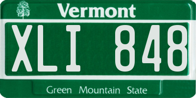 VT license plate XLI848
