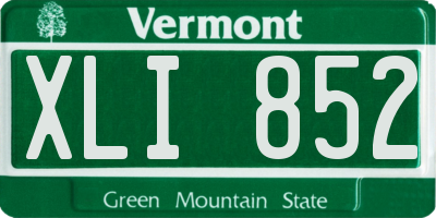 VT license plate XLI852