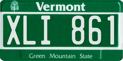 VT license plate XLI861