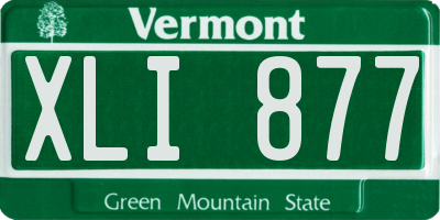 VT license plate XLI877