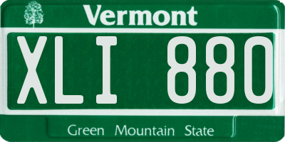 VT license plate XLI880