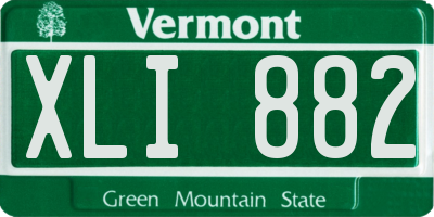 VT license plate XLI882