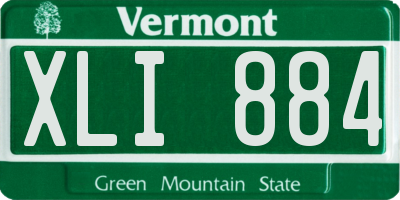 VT license plate XLI884