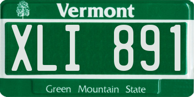 VT license plate XLI891