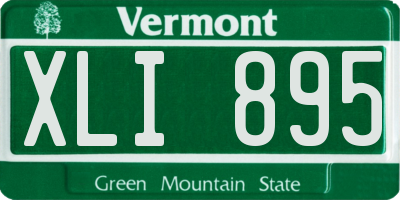 VT license plate XLI895