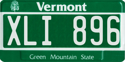VT license plate XLI896