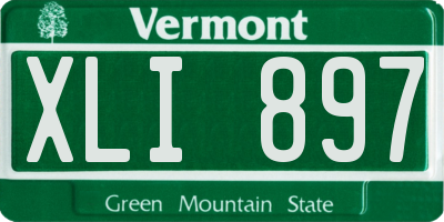 VT license plate XLI897