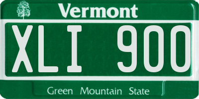 VT license plate XLI900
