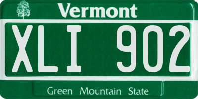 VT license plate XLI902