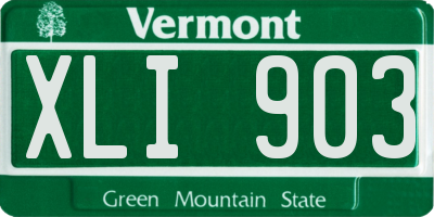VT license plate XLI903