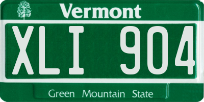 VT license plate XLI904