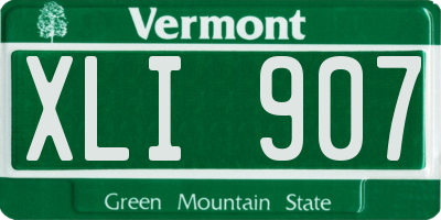 VT license plate XLI907