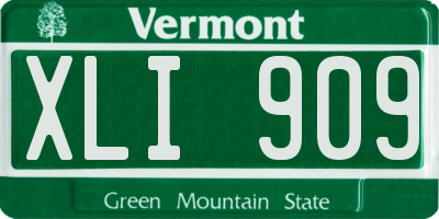 VT license plate XLI909