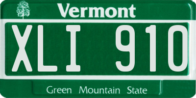 VT license plate XLI910