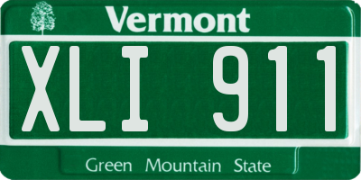 VT license plate XLI911