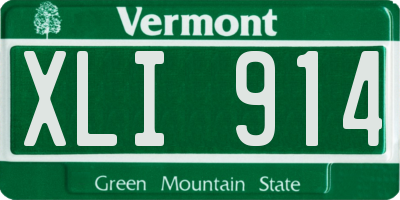 VT license plate XLI914