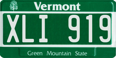 VT license plate XLI919