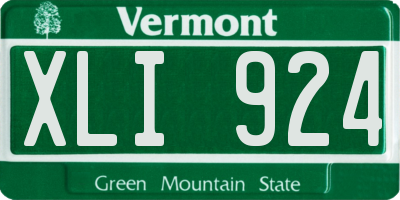 VT license plate XLI924