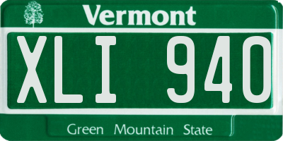 VT license plate XLI940