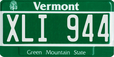 VT license plate XLI944