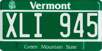 VT license plate XLI945