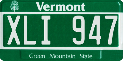 VT license plate XLI947