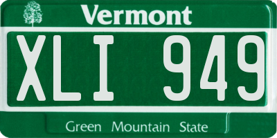 VT license plate XLI949