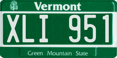 VT license plate XLI951