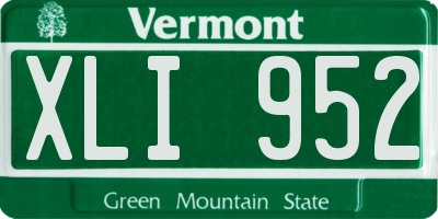 VT license plate XLI952