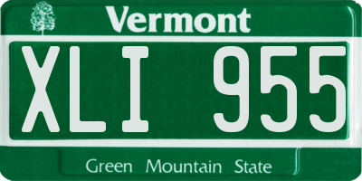 VT license plate XLI955