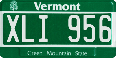 VT license plate XLI956