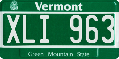 VT license plate XLI963