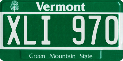 VT license plate XLI970