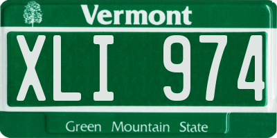 VT license plate XLI974