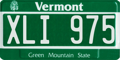 VT license plate XLI975