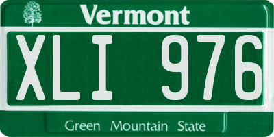VT license plate XLI976