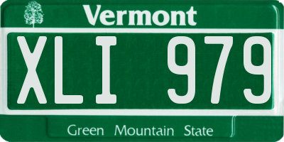 VT license plate XLI979